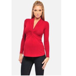 NWT MATERNITY Top Shirt Olian S Gorgeous Red!